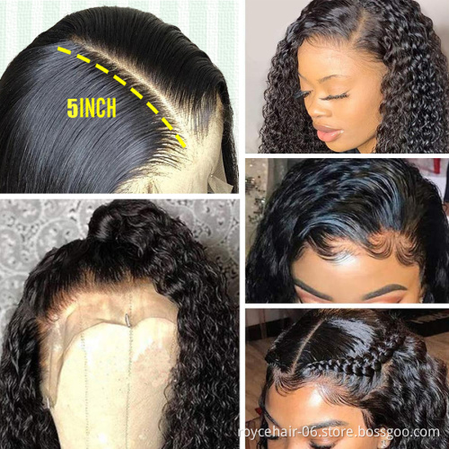 8"10"12"14"16" Inches 100% Cuticle Aligned Peruvian Human Hair HD Lace Front Short Middle Part Bob Wig For Black Women
